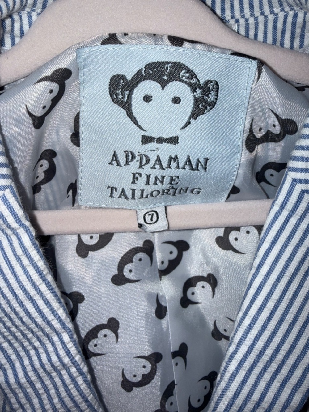 Appaman Fine Tailoring Boys Seersucker Blazer - Size 7 - Picture 2 of 4